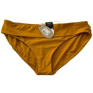 Prana Deep Saffron Swim Bottom Bikini Briefs LARGE NWT